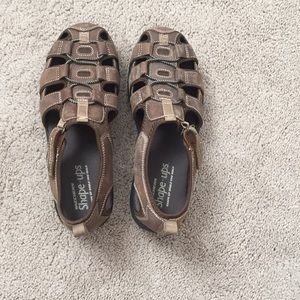 Skechers leather open Shape-ups! NWOB! Size 8m